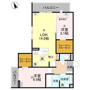 2LDK 間取り図