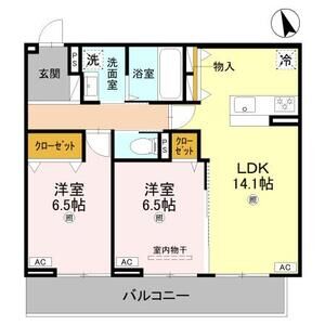 2LDK 間取り図