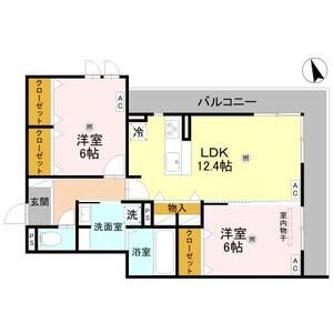2LDK 間取り図