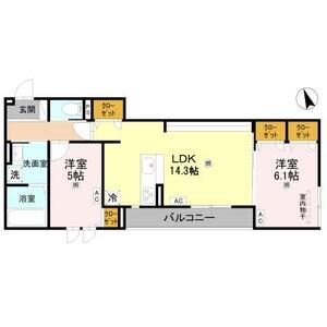 2LDK 間取り図