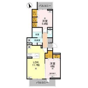 2LDK 間取り図