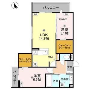 2LDK 間取り図