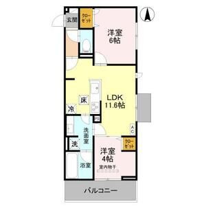 2LDK 間取り図
