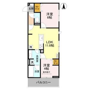 2LDK 間取り図