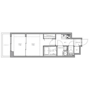 1DK 間取り図