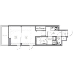 1DK 間取り図