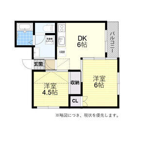 2DK 間取り図