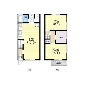 2LDK 間取り図