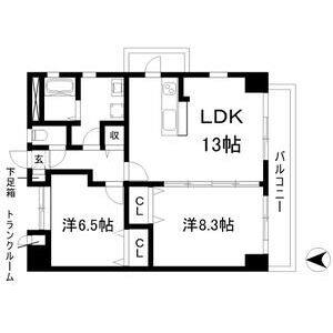 2LDK 間取り図