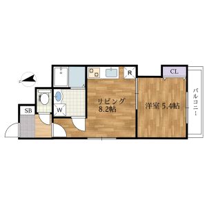 1K 間取り図