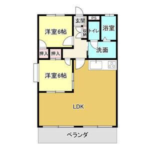 2LDK 間取り図