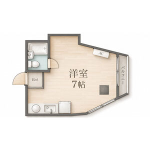 ワンルーム 間取り図