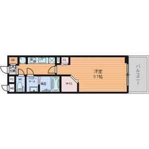 1K 間取り図