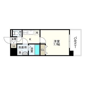 1K 間取り図