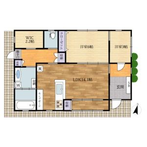 2LDK 間取り図