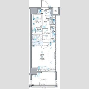 1K 間取り図