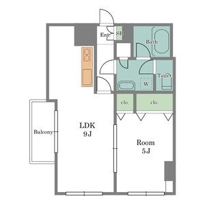1LDK 間取り図