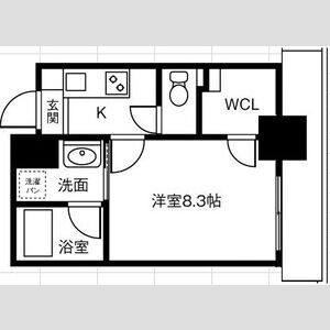 1K 間取り図