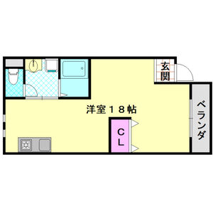 ワンルーム 間取り図