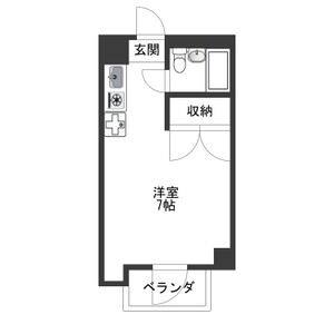 ワンルーム 間取り図