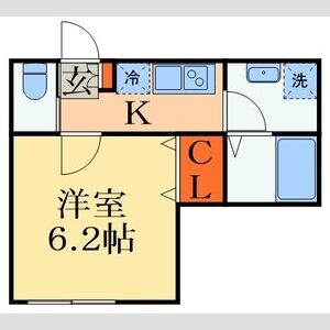 1K 間取り図