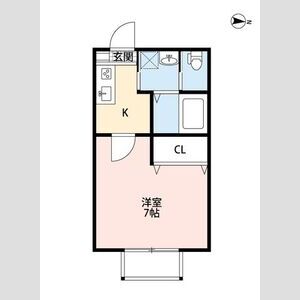 1K 間取り図