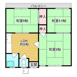 3DK 間取り図