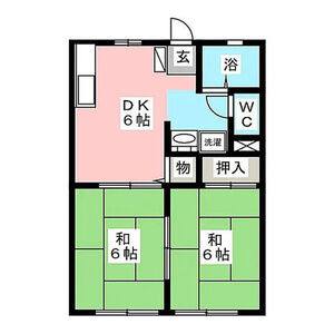 2DK 間取り図
