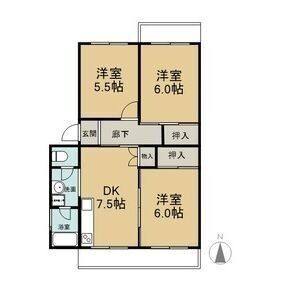 3DK 間取り図