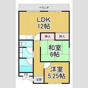 2LDK 間取り図
