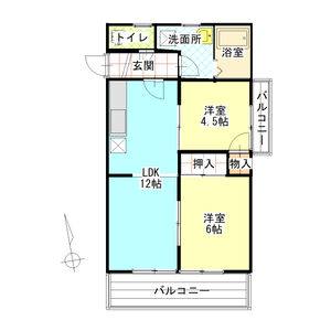 2LDK 間取り図