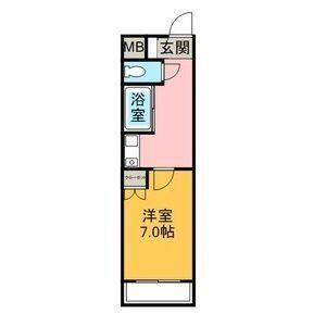 1K 間取り図