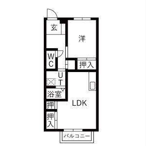 1LDK 間取り図