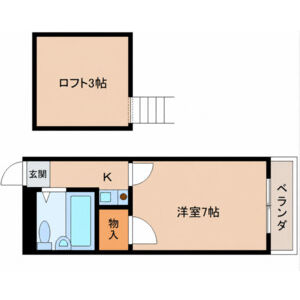 1K 間取り図