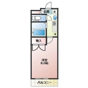 1K 間取り図