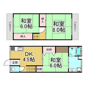 3DK 間取り図