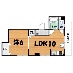 1LDK 間取り図