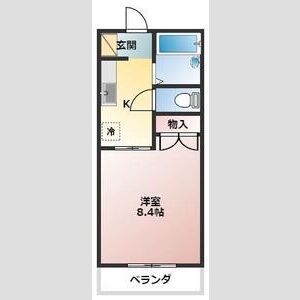 1K 間取り図