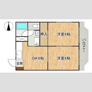 2DK 間取り図