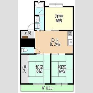 3DK 間取り図