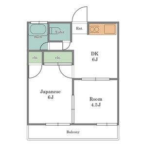 2DK 間取り図