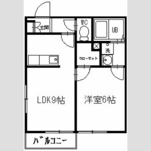 1LDK 間取り図