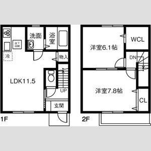 2LDK 間取り図