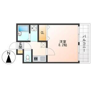 1K 間取り図