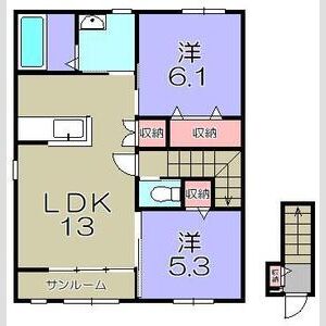 2LDK 間取り図