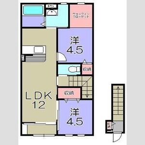 2LDK 間取り図
