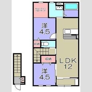 2LDK 間取り図