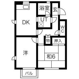 2DK 間取り図