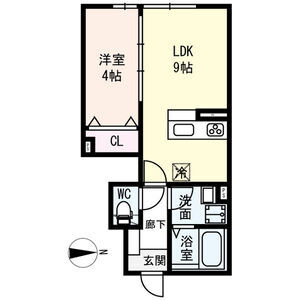 1LDK 間取り図
