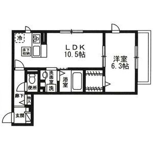 1LDK 間取り図